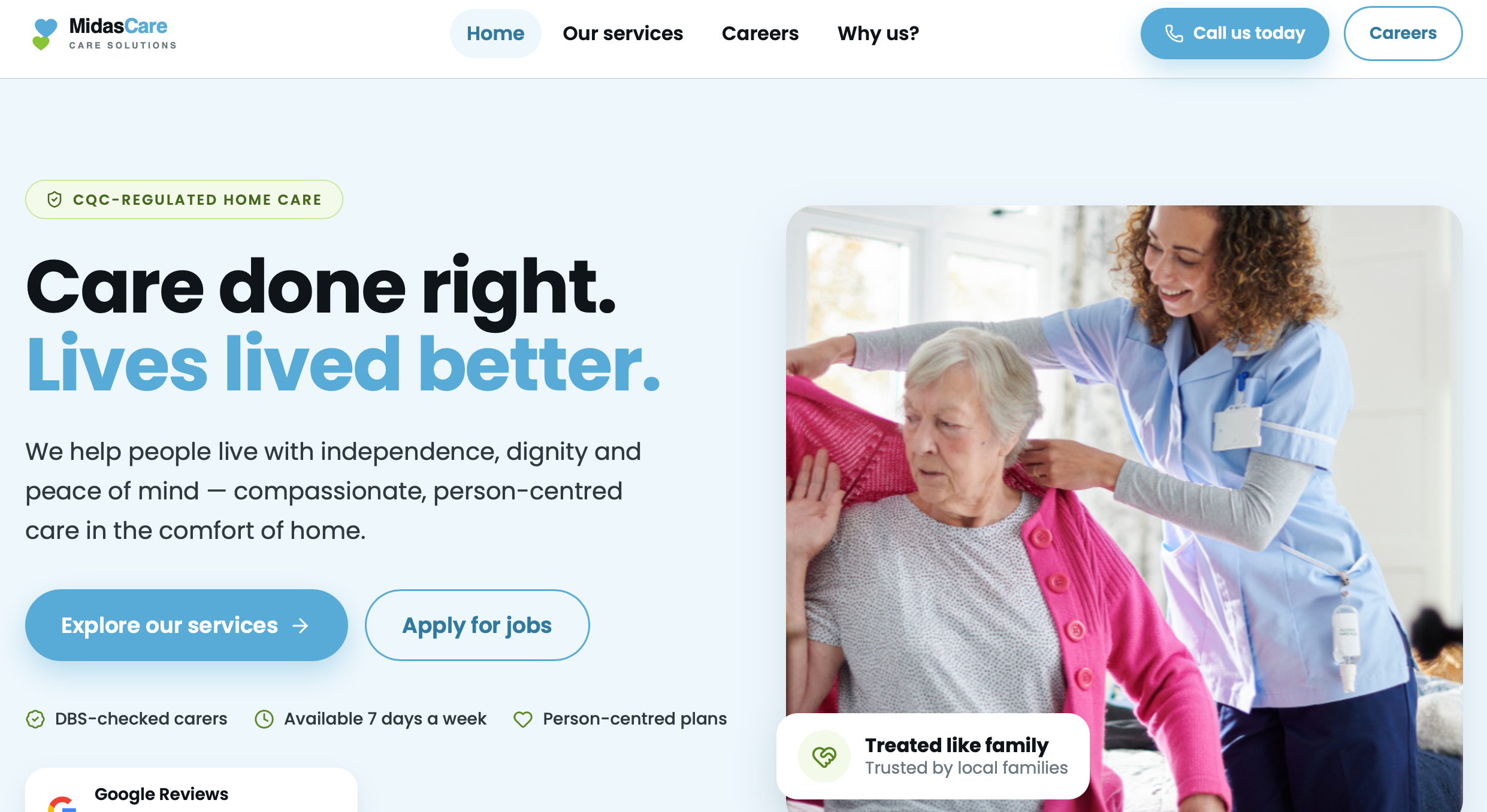 Midas Care Solutions website